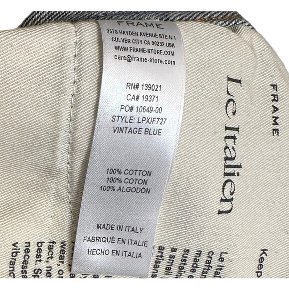 FRAME New Le Italien Pixie Flare Ankle Jeans Vintage Blue 26 Italy Y2K Preppy - Picture 9 of 10